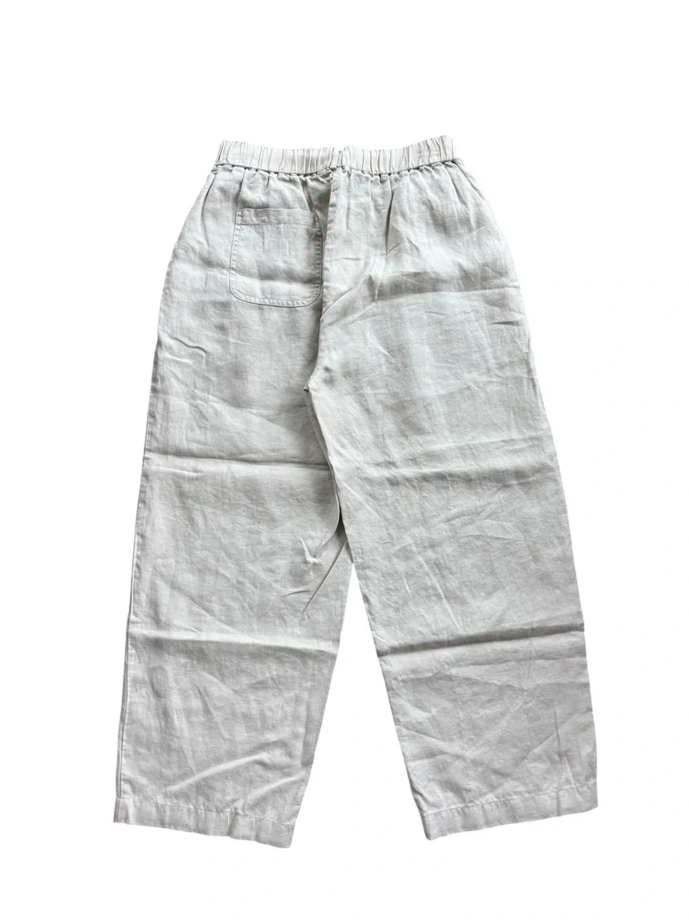 Quince 100% European Linen Pants Flax Beige Small Quiet Luxury Neutral Pull on